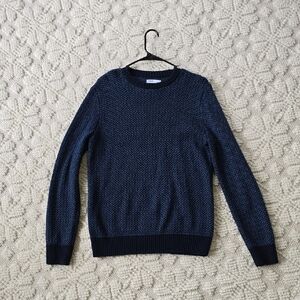 Sonoma Men's Dark Blue Crewneck Sweater